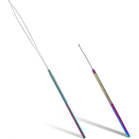 Professionelles Werkzeug für Nano-Haarverlängerungen – Klettverschluss-Einfädler für Feder-Extensions mit Perlen (1/4)