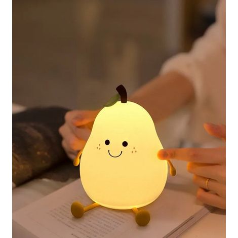 Birnenförmiges Nachtlicht für Kinder Baby Nachtlicht Kinderzimmer LED RGB Timer USB C Ladefunktion Kinderzimmerzubehör Kinderzimmerlampe Babypart (1/5)
