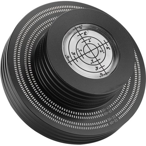 Gewichtsstabilisator für LP-Schallplatten, Plattenspielerklemme mit hochpräziser Messuhr, schwarz (1/5)
