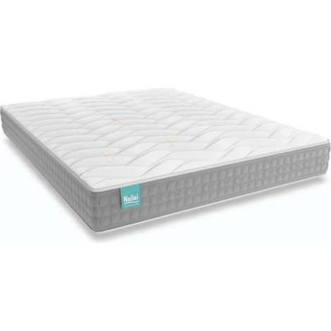 Nalui Colchón Viscoelástico 135x180x21cm Blanco Talaia ±21cm Firmeza Media con Tejido Strech Bambú. Reversible  Fabricado en España (1/5)