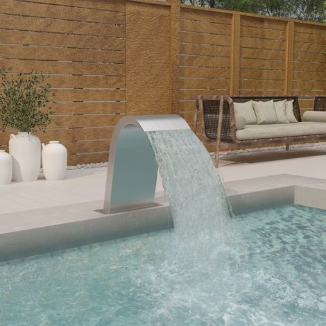 vidaXL Fontana per Piscina 50x30x60 cm in Acciaio Inox 304 (1/8)