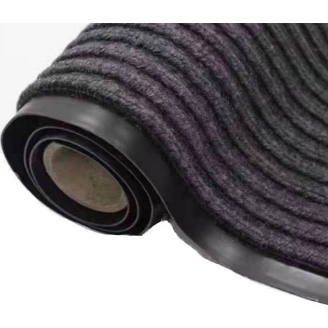 KOWOLL Tapis de porte lavable, adapté à une utilisation intérieure et extérieure - antidérapant et durable - grand format élégant en caoutchouc - idéal pour la collecte de la poussière (gris anthracit (1/5)