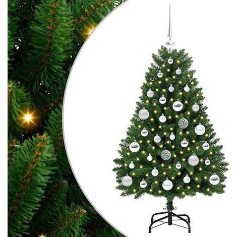 Sapin de Noël,Arbre de Noël artificiel Vert 120 cm PVC et métal CFW32074 (1/5)