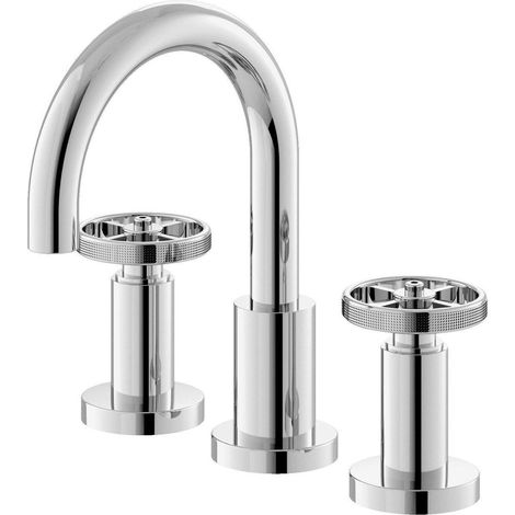 Tyrley 3 Tap Hole Basin Mixer Inc PUW