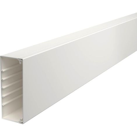 OBO Bettermann Wand- und Deckenkanal halogenfrei 60x150x2000 Polycarbonat/Acrylnitril-Butadien-Styrol reinweiß R..., 2 Meter, 6175425