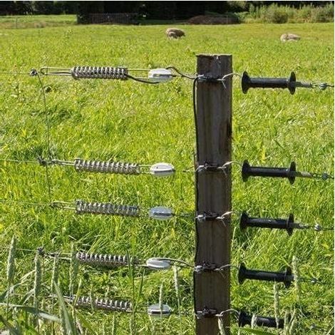 Poignée Isolante pour Barrière Électrique Poignée de Clôture Électrique avec Crochet Zinc pour Ferme Élevage Jardin