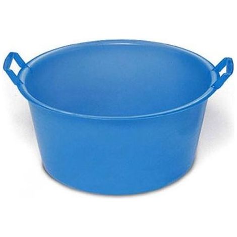 STEFANPLAST POLYÉTHYLÈNE ROND LAVABO, NEUTRE/BLEU PÂLE, 10 LITRE