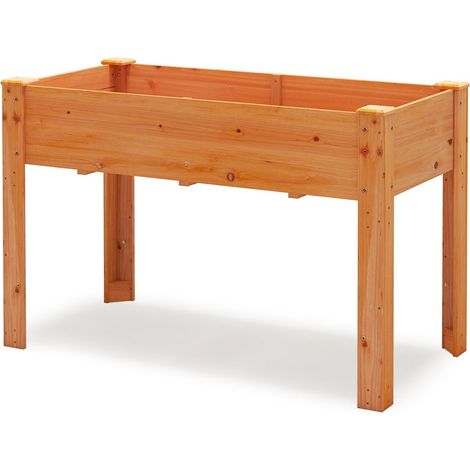 Letto da giardino rialzato in legno con fori di drenaggio 120x60x82 cm