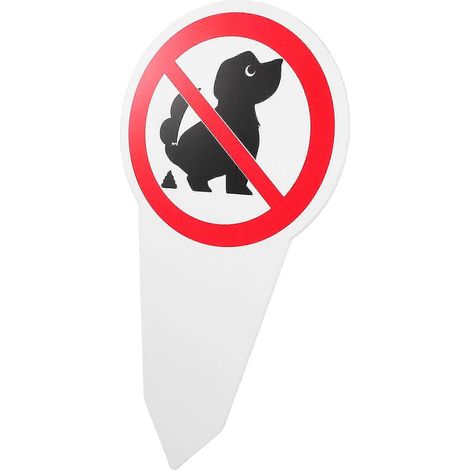 Panneaux « Interdiction de laisser les chiens déféquer » pour l'entretien des espaces publics, rectangulaires, 30 x 15 cm, avertissement extérieur, lot de 5 (1/5)