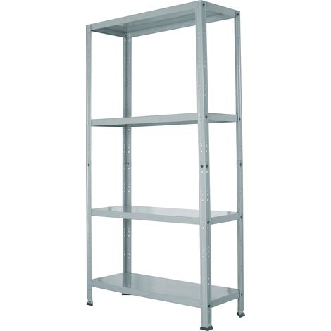 Scaffale in Metallo 4 Ripiani 75x30x145 cm Bianco (1/2)