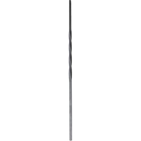 Deco Fer Forge – Barreau fer forgé avec torsade centrale 1200mm – Section carrée 16mm – Fixation par soudure – Décoratif et sécuritaire