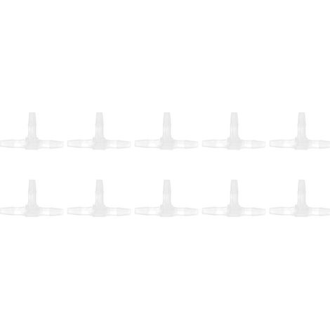 10 Pièces Raccord en T Plastique 3 Voies Résistant Pression Température 1/2 Barb (1/5)