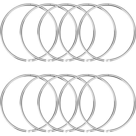 10 x 55 mm Metallringe für Ringbücher, Ringbücher, 2,2 Zoll runde, lose Blattverbinder für Schlüsselring-Sammelalben (1/5)