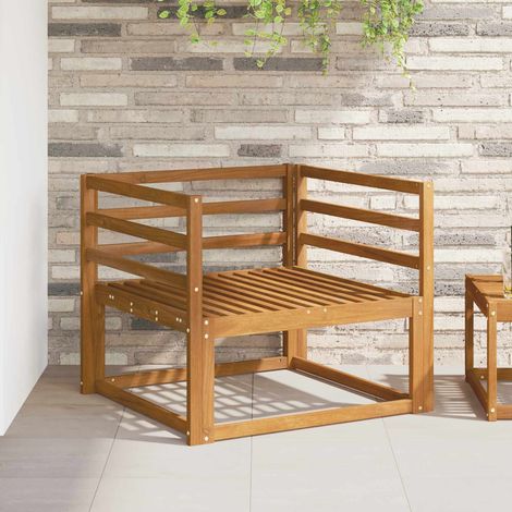 vidaXL Bracciolo 2 pz Naturale 79 x 4 x 73 cm Legno di Acacia Massello (1/5)