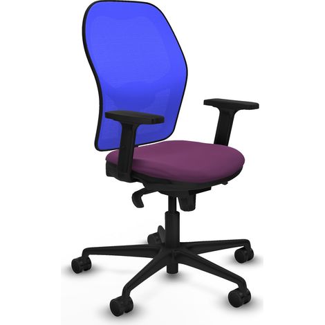 Jorquera sincro malla azul similpiel morado brazos 2D base nailon ruedas 65mm nailon (1/5)