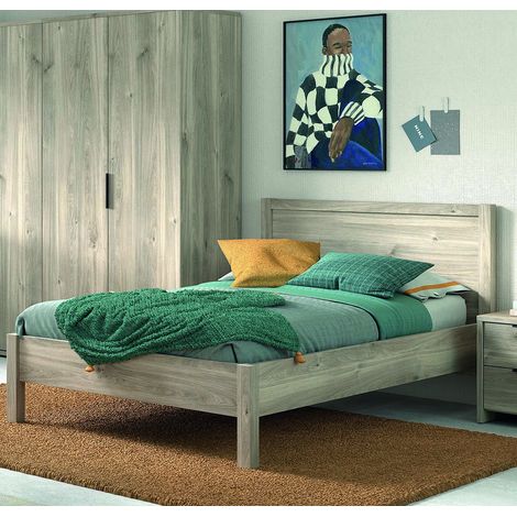 Lit enfant contemporain chêne gris Gladys (1/4)