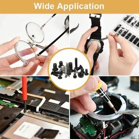 Vis Assorties - M2 M2.5 M3 - Pour Ordinateur Portable PC SSD Carte Mère - 355 Pièces (1/4)