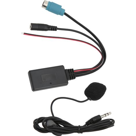 Module Bluetooth 5.0 Voiture AUX Adaptateur Mains Libres Micro ABS Résistant Anti-Vieillissement Compatible Alpine KCE-236B (1/5)