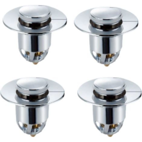Set of 4 stainless steel up-pressure sink drain filters, 1.3"-1.57"