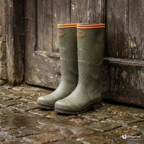 Bottes Percussion Stronger Jersey renforcées caoutchouc kaki