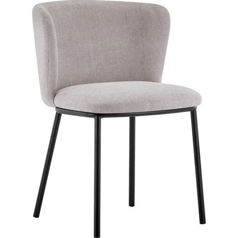 Sedia 'ARTHUS' in tessuto beige, dimensioni H76 x L52 x P54, ideale per la tua cucina o sala da pranzo. (1/5)