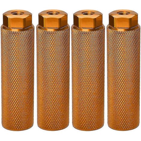 4 Stück Fahrrad-Pegs, Aluminiumlegierung, rutschfeste Bleifuß-Fahrradpedale, BMX-Pegs für 3/8 Zoll Fahrradachsen (1/5)