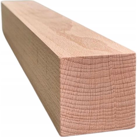 Pied de meuble - 6 x 6 x 30 cm - Hêtre - Finition soignée - Prêt à peindre - Design élégant