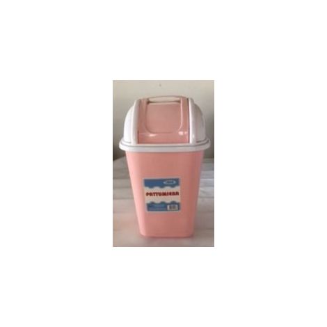 Pattumiera in plastica rosa