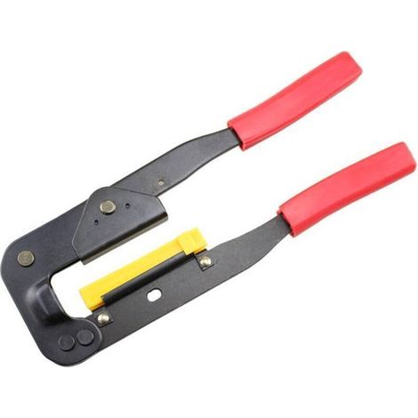 Professionelle Flachbandkabelzange zum präzisen Handhaben, Crimpen und sicheren Konfektionieren von Flachbandkabeln in den Bereichen Elektronik, Computerverkabelung und Telekommunikation (1/3)