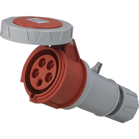 Prise industrielle mobile droite IP67 - 3P+N+T - 32A - 400V AC - Eur'Ohm