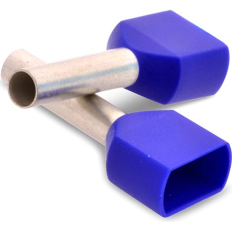Klauke Terminales de cable punta doble azul