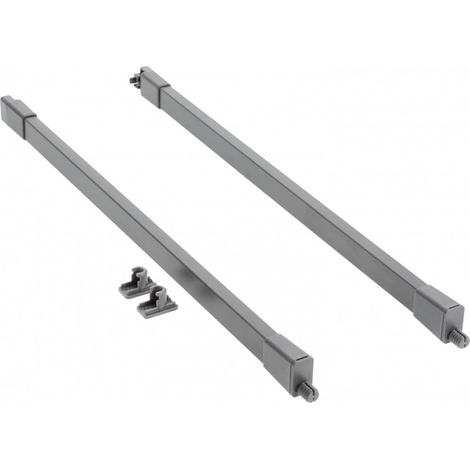 GTV - MBPRO Listello longitudinale quadrato I ringhiera longitudinale per cassetti Modern Box Pro I per un aumento sicuro del cassetto, per binari lunghi = 300 mm, colore antracite
