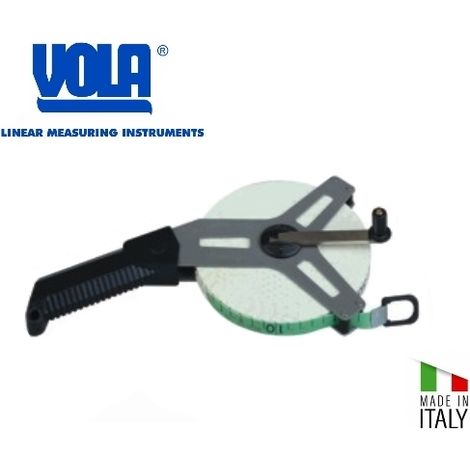 Rotella metrica professionale in fibra di vetro con impugnatura 50m Vola - 307/50