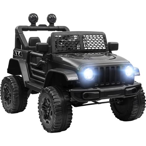 Coche Eléctrico para Niños de +3 Años Vehículo Todoterreno de Batería 12V con Control Remoto 100x65x72 cm Negro (1/5)