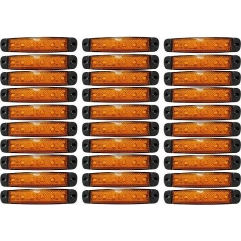 30 orangefarbene LED-Positionsleuchten 12V für Wohnmobil- und Wohnwagenchassis, Bauhof (1/4)