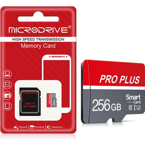 Carte mémoire PRO PLUS 256 Go U3, haute vitesse, carte LD/TF pour téléphone portable, carte mémoire SD, caméra embarquée, appareil photo