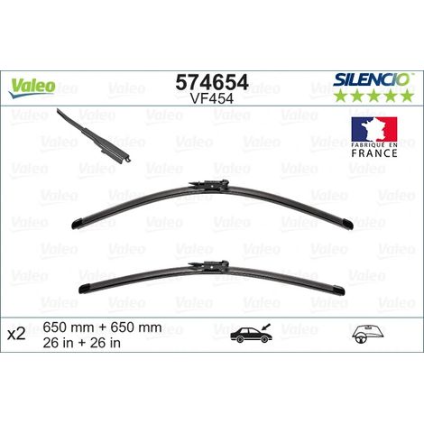 Balai d'essuie-glace Valeo 574654 AUDI 4L1955425B 4L1955426A 4L1998002