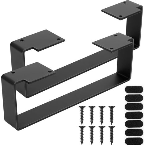 2 Stück Tischbeine Metall Schwarz, Möbelfüße Metall, Couchtisch Füße Möbelbeine, Couchtisch Gestell, Tischkufen Tischgestell für Schrankfüsse Schrankfüße Sofa Bett Sideboard füße( 29x9,5x5,3 cm) (1/5)