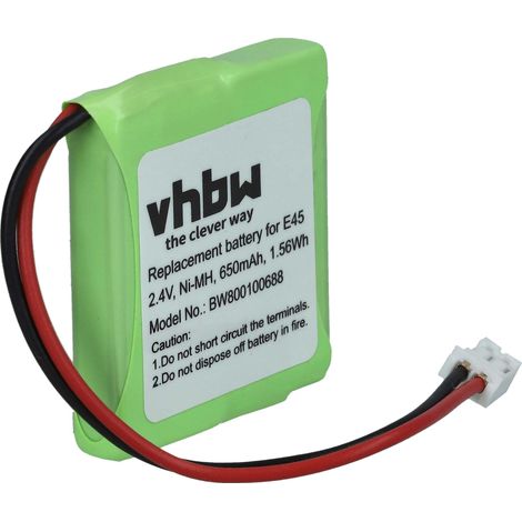vhbw Akku Ersatz für Siemens V30145-K1310-X382, S30852-D1751-X1 für schnurlos Festnetz Telefon (650 mAh, 2,4 V, NiMH)