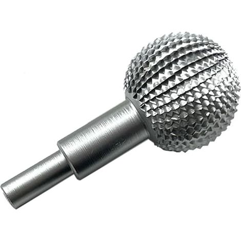 Ball gouge for wood carving, ball sanding head for wood carving and sanding, spherical cutter, 40 mm diameter, ball rasp (silver) (1/5)