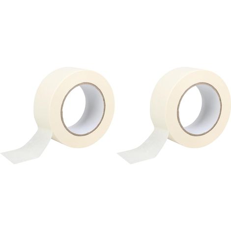 Lot de 2 Ruban de masquage 50 mm x 50 m multisurfaces pour peindre des lignes nettes, ruban adhésif de 19 mm de largeur, ruban de peintre