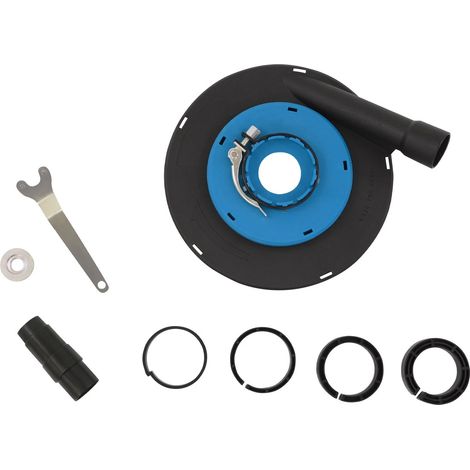 9 Inch Angle Grinder Dust Shroud Cover for 7 9" Grinders Vacuum Attachment Blue