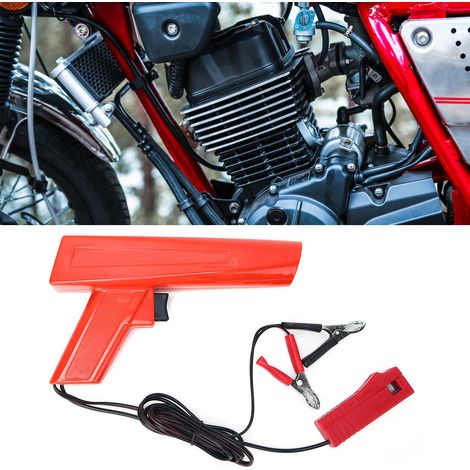 Testeur de calage d'allumage pour moteurs de voitures et motos, lampe stroboscopique inductive au xénon (1/5)