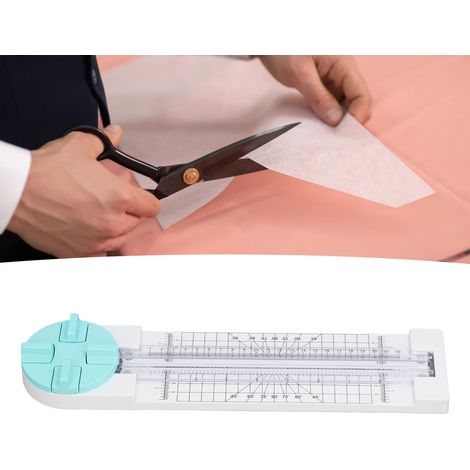 Coupeuse de Papier Plastique Multi-fonctions 9 Pouces - Couteau Rotatif pour Lignes Droites, Ondulées et Création de Coupons DIY (1/5)