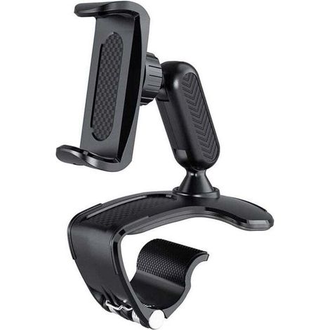 (Noir) Support multifonctionnel pour téléphone portable pour tableau de bord GPS de voiture et smartphones de 4 à 7 pouces