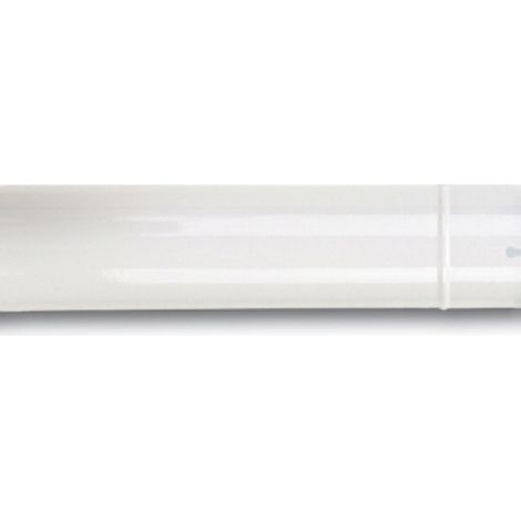 Tuyau 9x50 cm en acier porcelaine blanche pour poeles a' bois