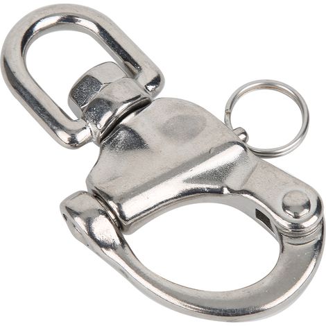 Mousqueton à connexion rapide rotatif en acier inoxydable 316 pour l'alpinisme et l'escalade, 12 x 70 mm (1/5)