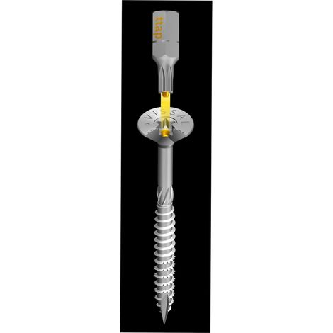 Vite speciale legno ViteLegno zincata testa fresata TX5,0 x 50 mm (scatola di 200 viti TX25) (1/2)