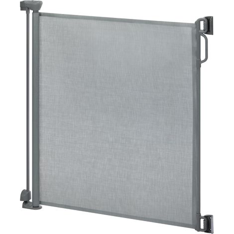 Barriere Retractable, Barriere Bebe 140 cm, Light Grey (1/5)