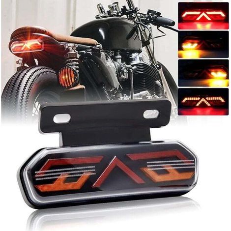 Multifunktionale 12V Universal-LED-Rückleuchte, Bremslicht, Fahrlicht, Blinker für Motorräder und Fahrräder, wasserdicht, für die gesamte Elektronik. (1/4)